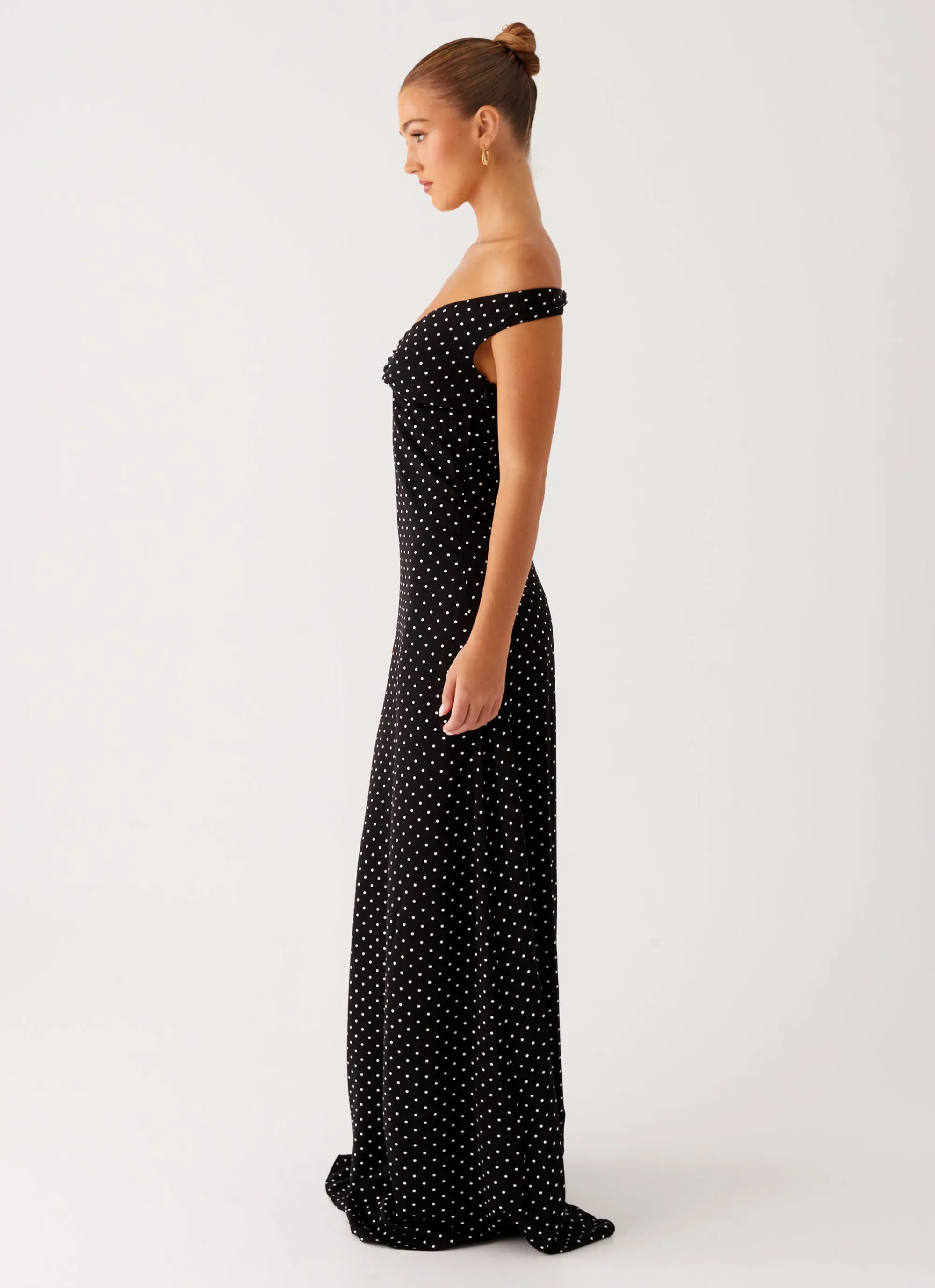 Melany Maxi Dress - Black Polka Dot sold by Peppermayo product image thumbnail 2