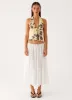 Devoted Halterneck Top - Buttercream Floral sold by Peppermayo