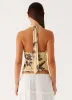 Devoted Halterneck Top - Buttercream Floral sold by Peppermayo