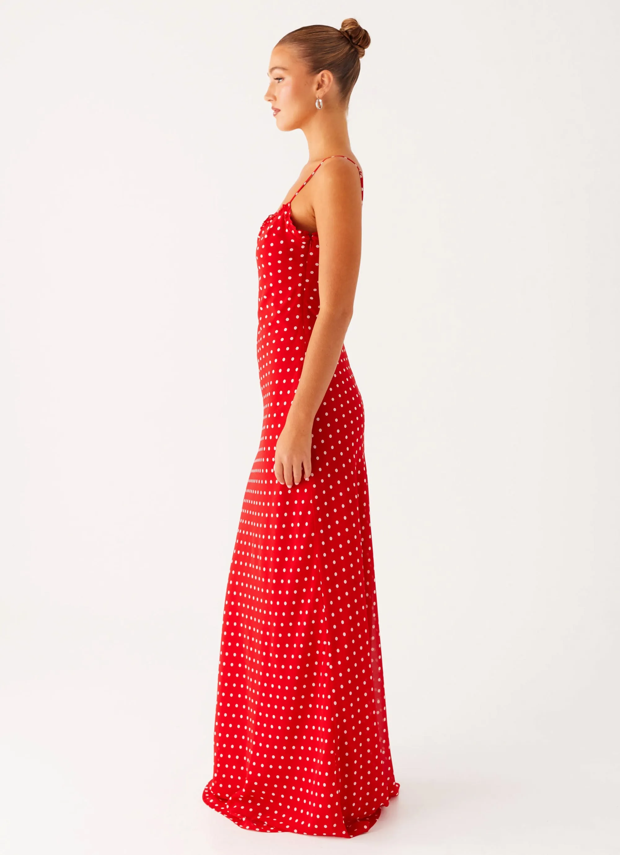 Pareo Maxi Dress - Red Polka Dot sold by Peppermayo product image thumbnail 2
