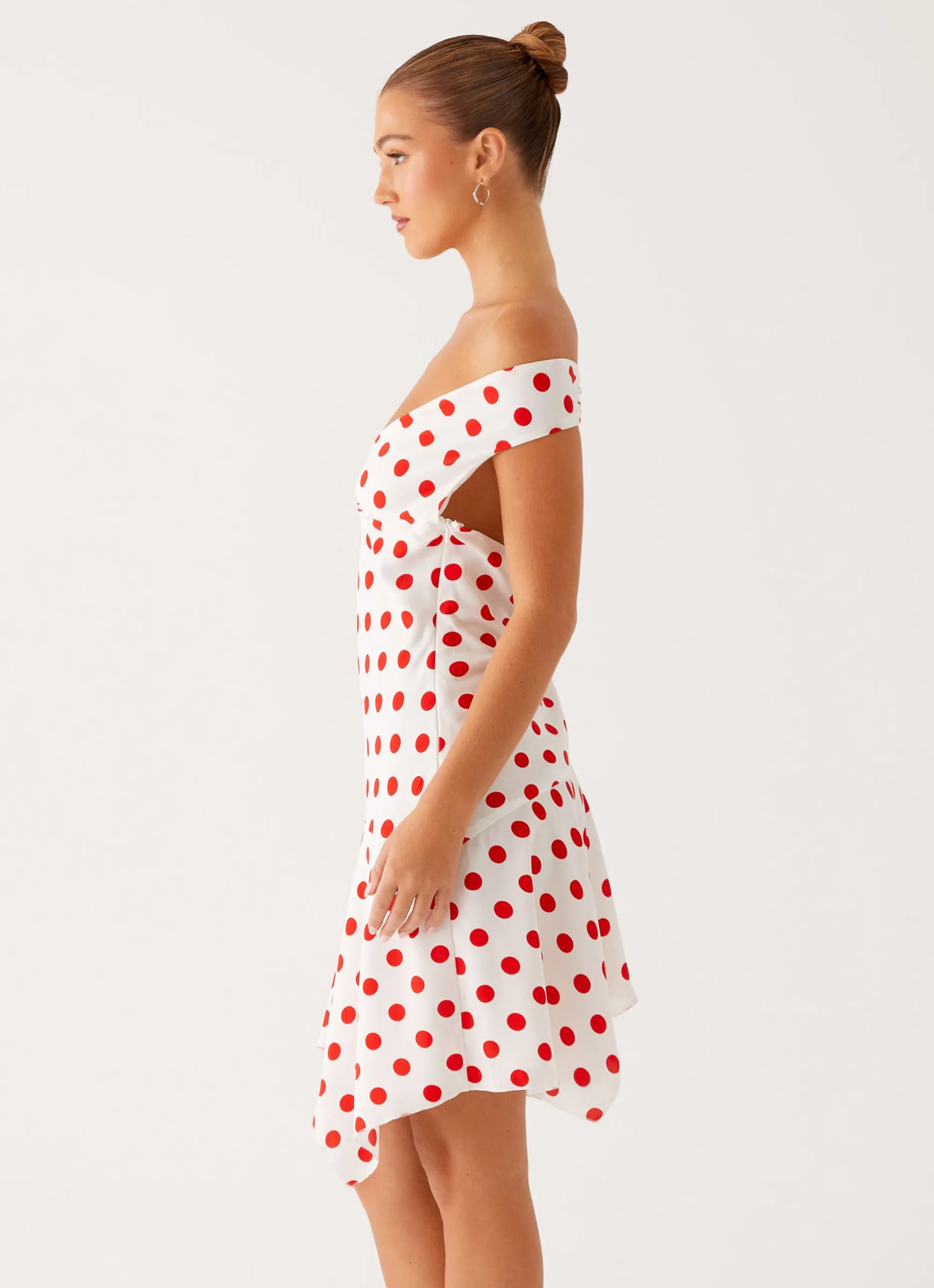 Alma Mini Dress - White Red Polka Dot sold by Peppermayo product image thumbnail 4