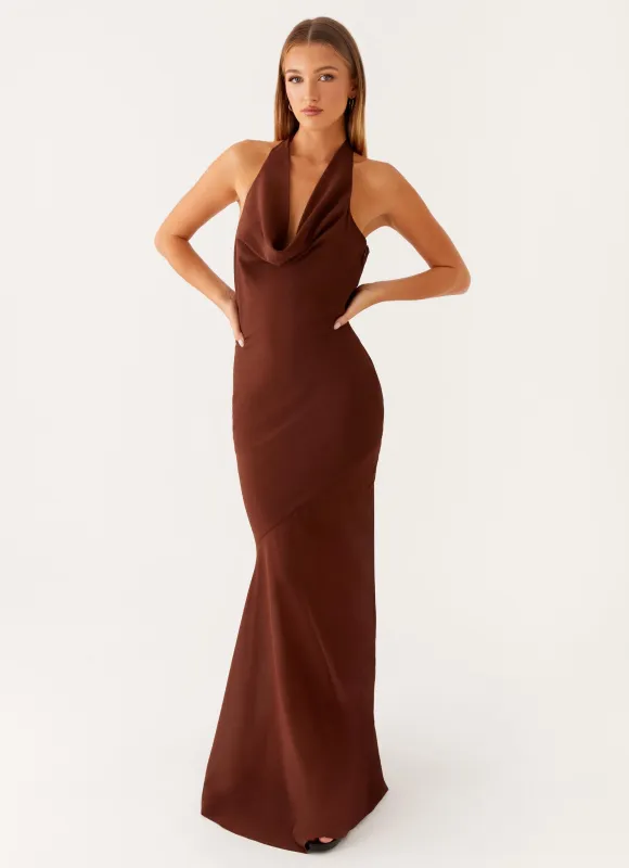 Sullivan Maxi Dress - Chocolate made by Peppermayo
