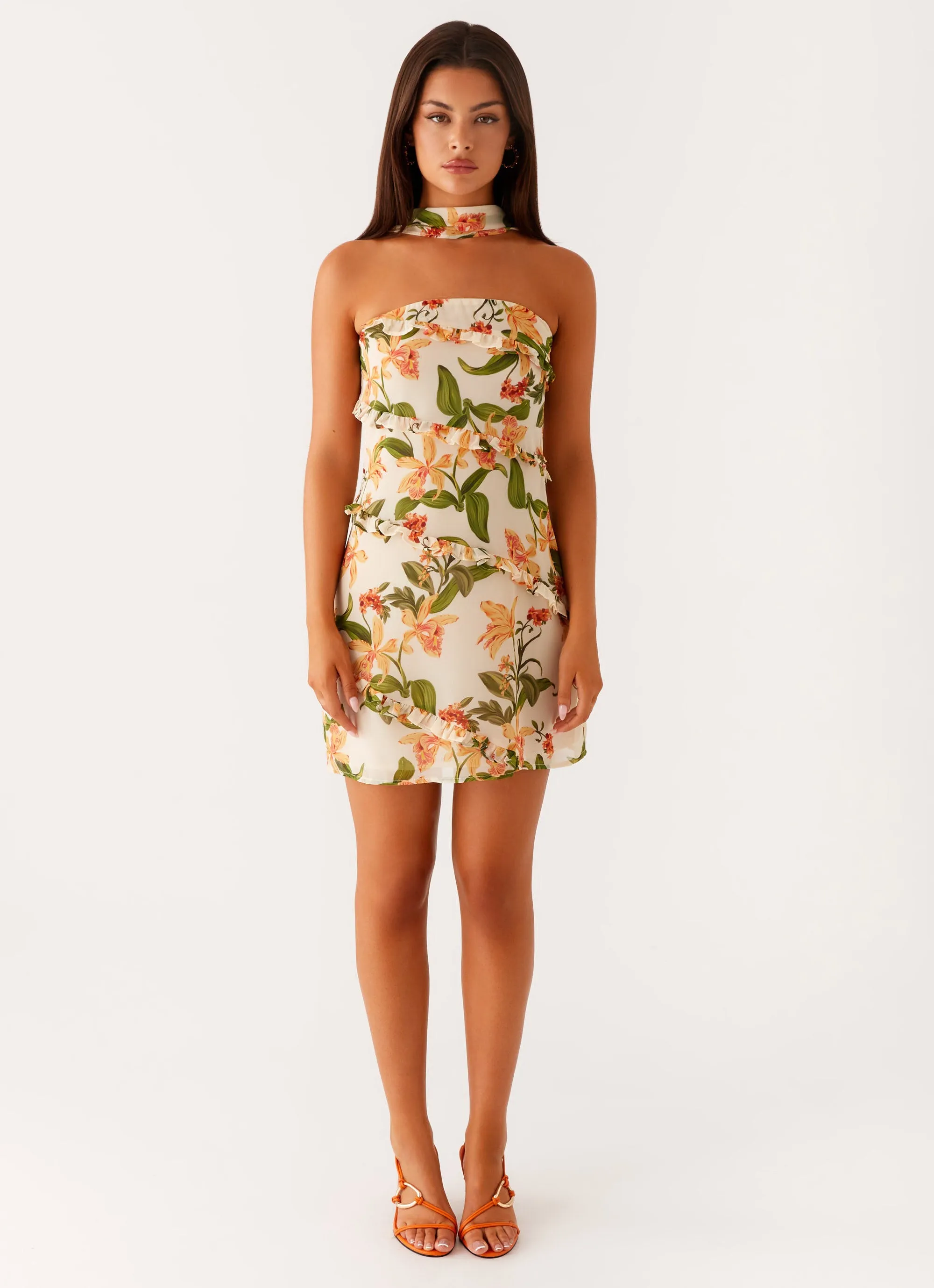 Edwina Strapless Mini Dress - Floral Print sold by Peppermayo product image thumbnail 4