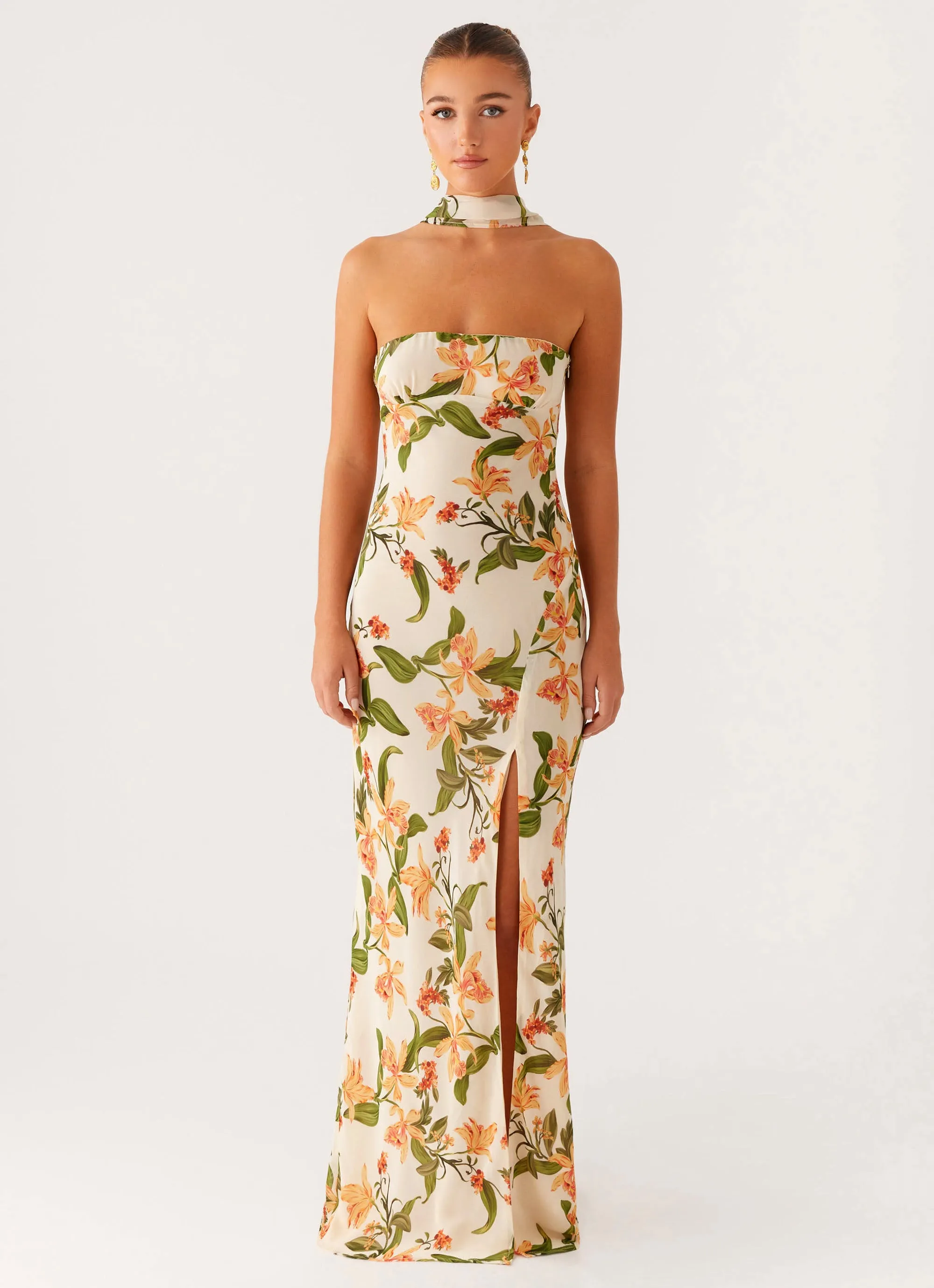 Gali Strapless Maxi Dress - Floral Print sold by Peppermayo product image thumbnail 3