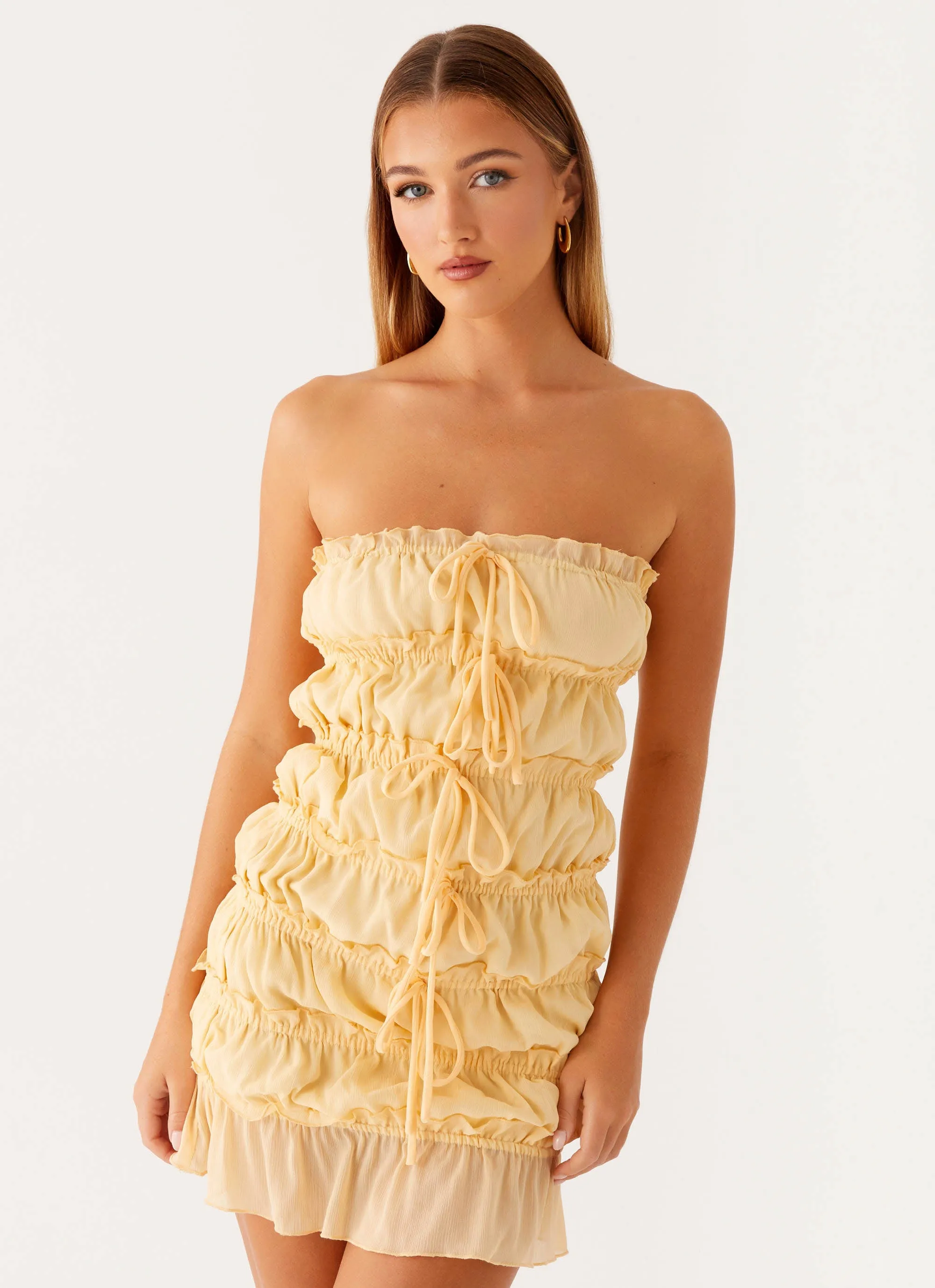 Kylan Mini Dress - Apricot sold by Peppermayo product image thumbnail 4