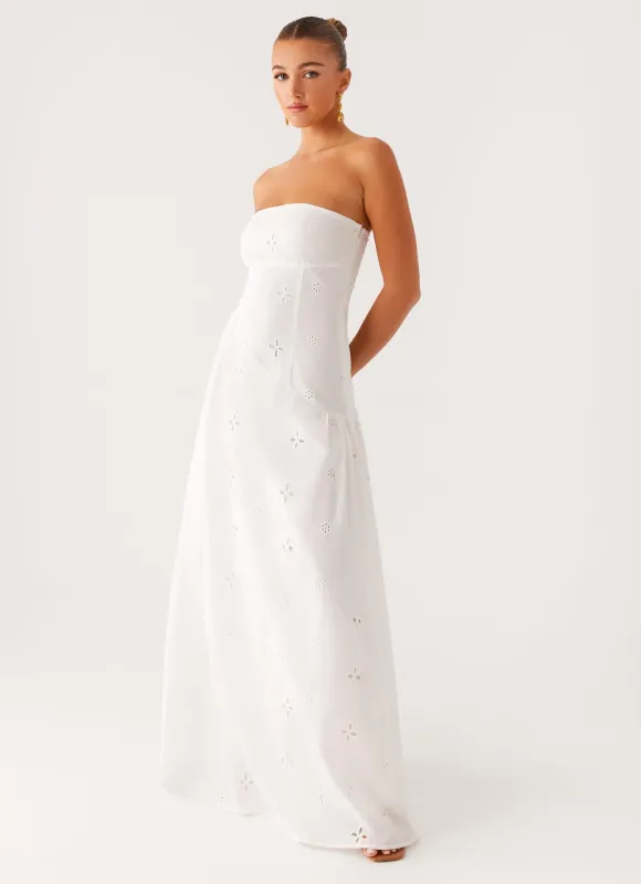 Sunkissed Maxi Dress - Ivory sold by Peppermayo