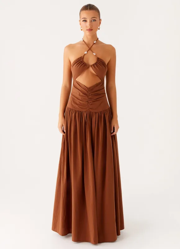 Paltrow Maxi Dress - Chocolate made by Peppermayo