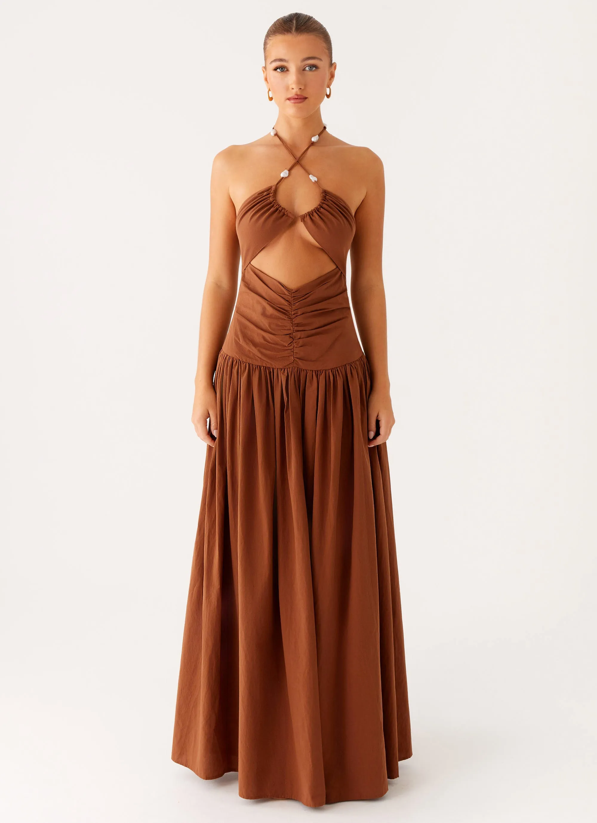 Paltrow Maxi Dress - Chocolate sold by Peppermayo