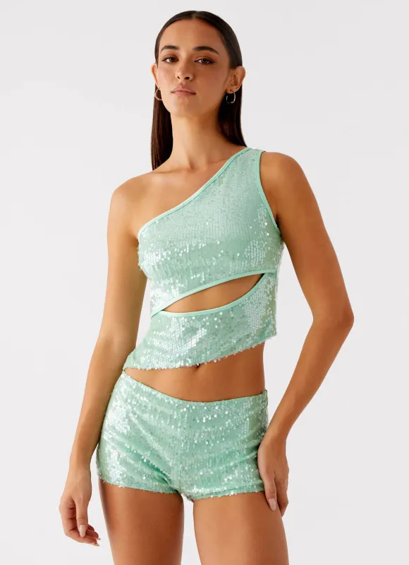Travis Sequin Top - Sage made by Peppermayo