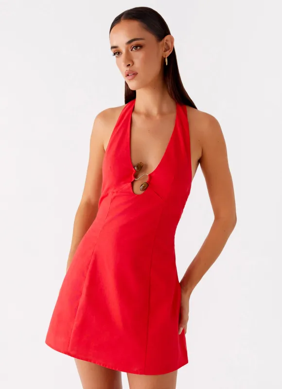 Roxe Mini Dress - Red sold by Peppermayo