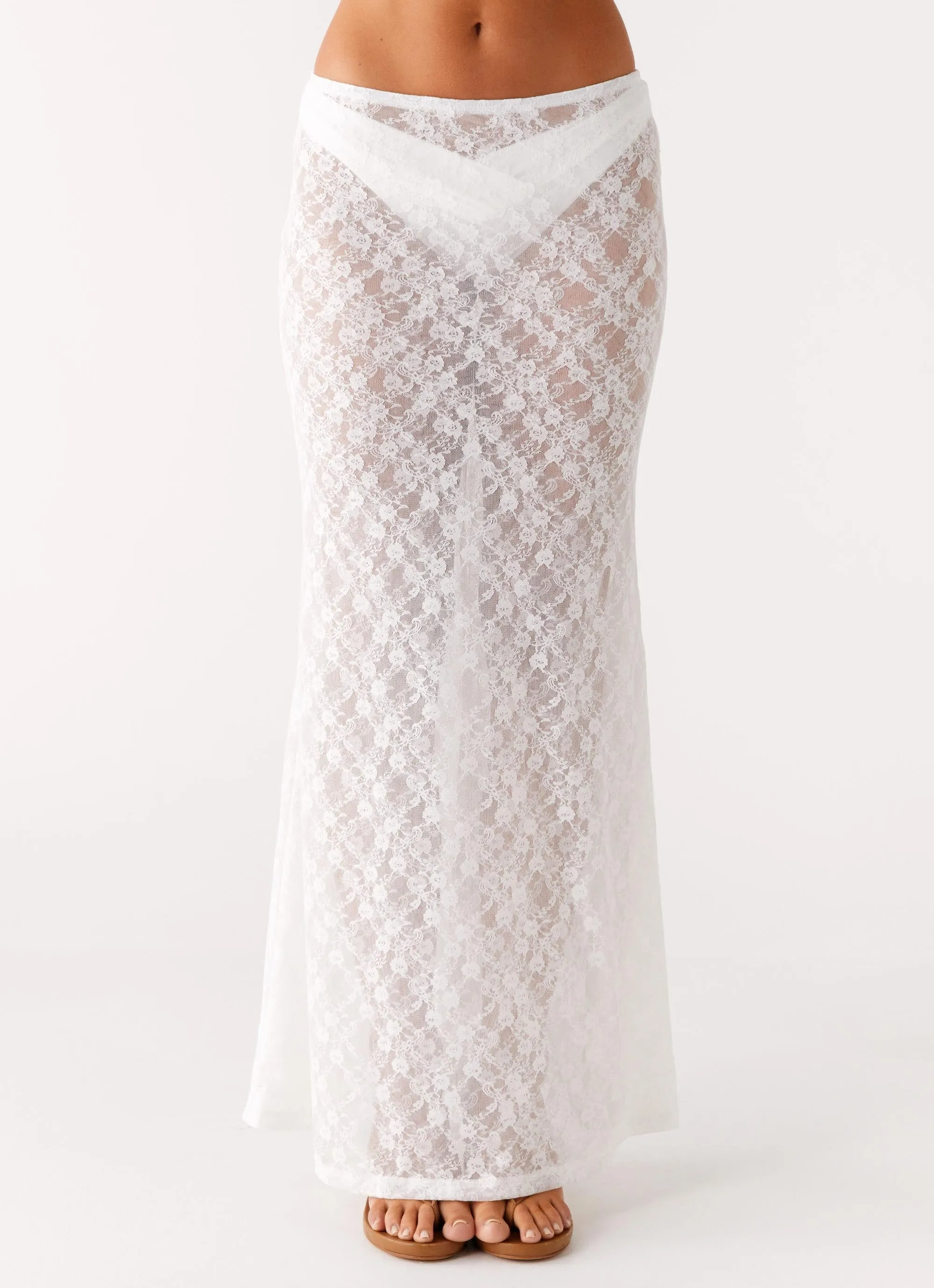 Jaz Lace Maxi Skirt - White sold by Peppermayo product image thumbnail 5