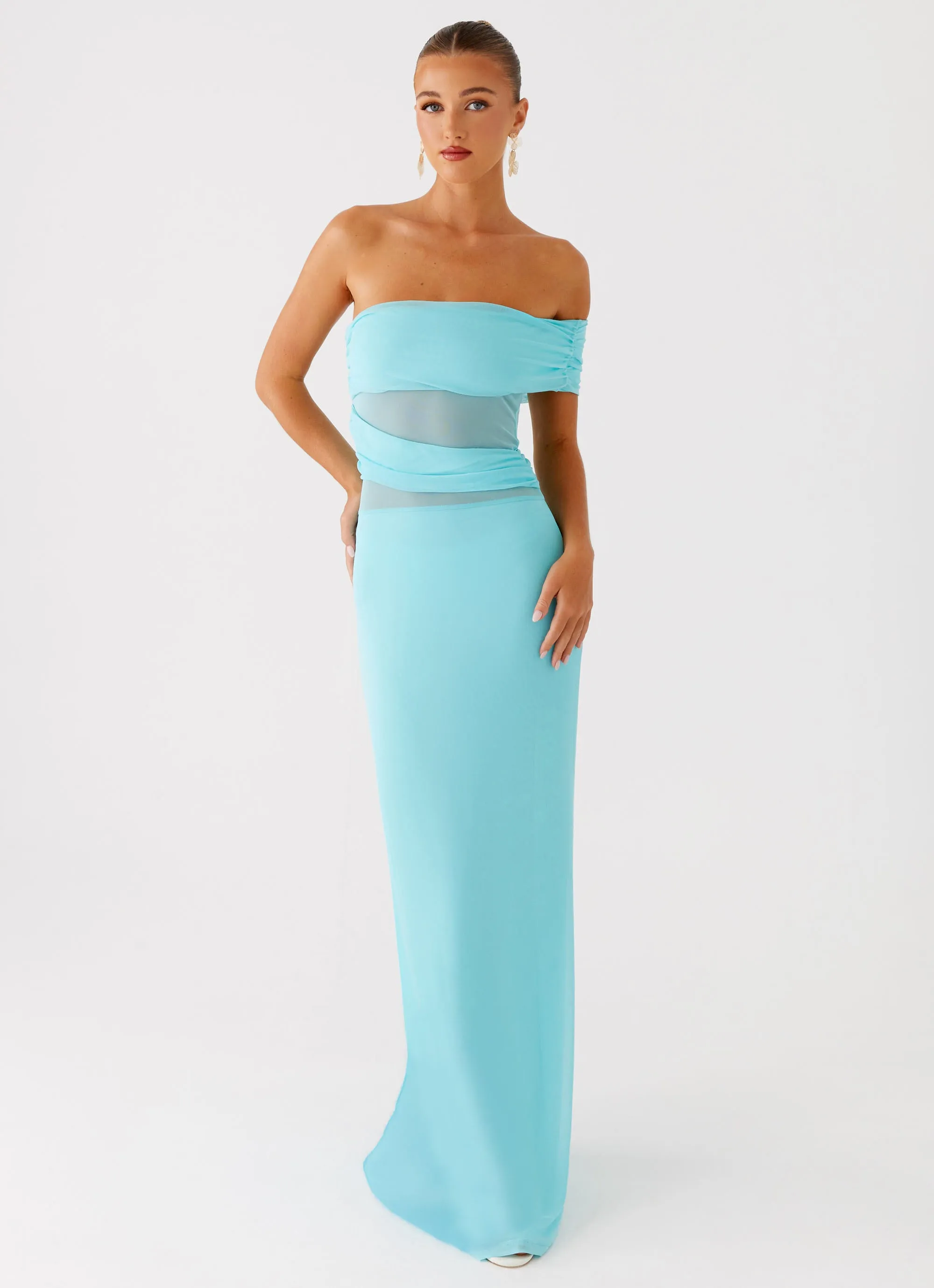 Lumi Maxi Dress - Turquoise sold by Peppermayo