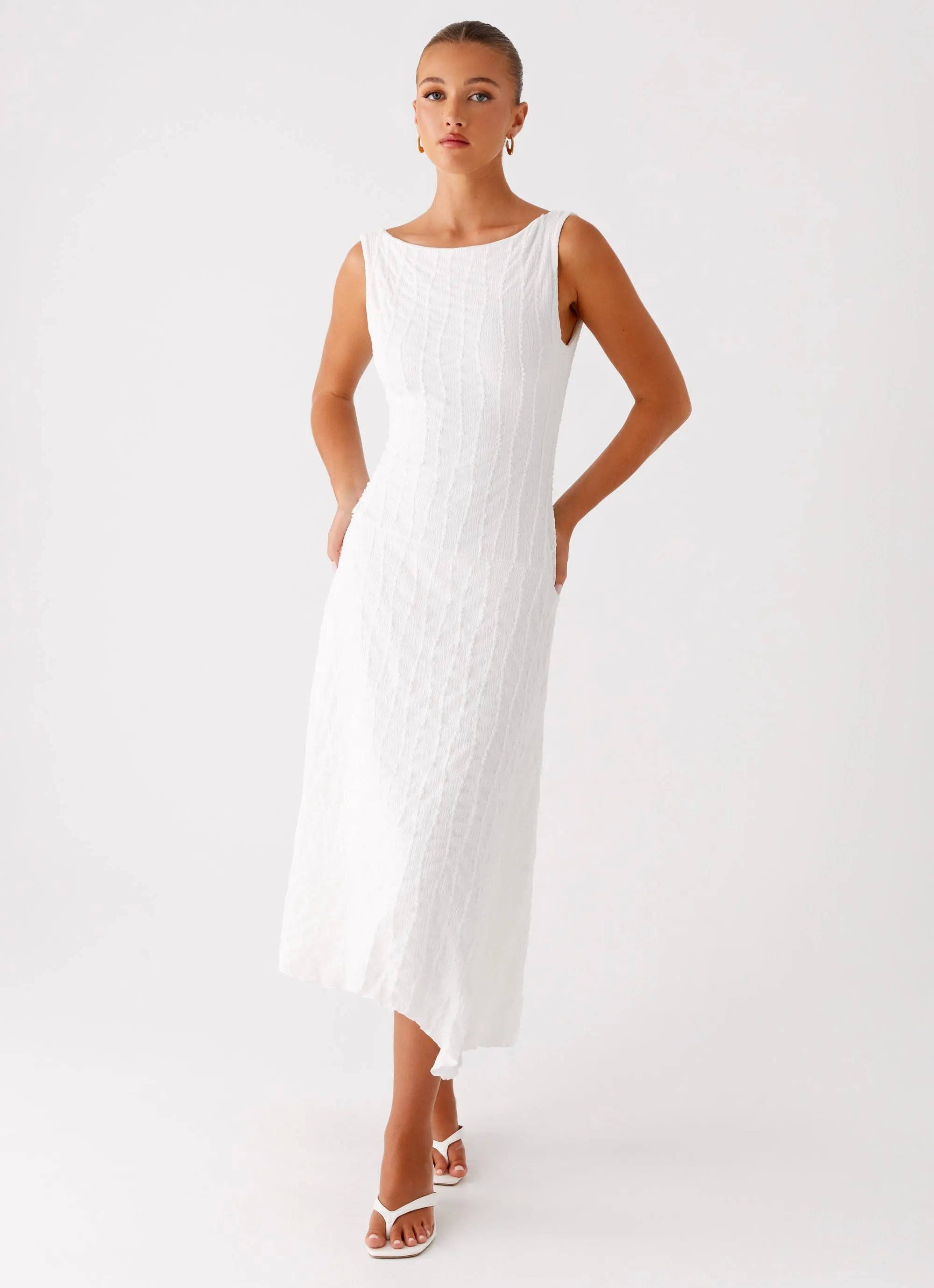 Sharni Midi Dress - Ivory sold by Peppermayo