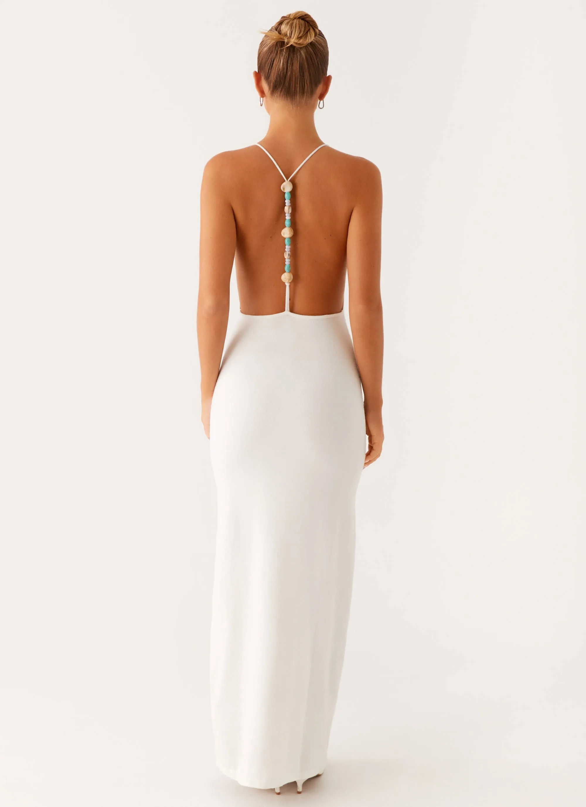 Yalina Knit Maxi Dress - Ivory sold by Peppermayo product image thumbnail 4