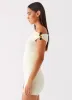 Seraphina One Shoulder Mini Dress - Yellow sold by Peppermayo