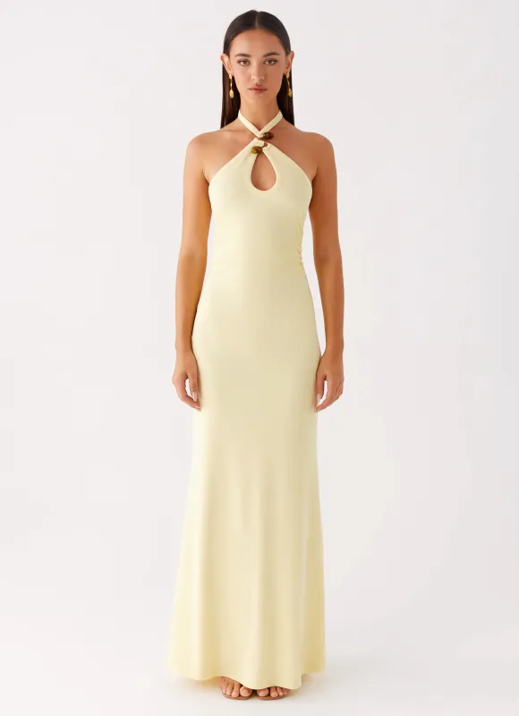 Instant Attraction Maxi Dress - Yellow sold by Peppermayo