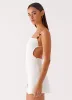 Marlon Mini Dress - White sold by Peppermayo