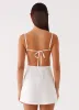 Marlon Mini Dress - White sold by Peppermayo