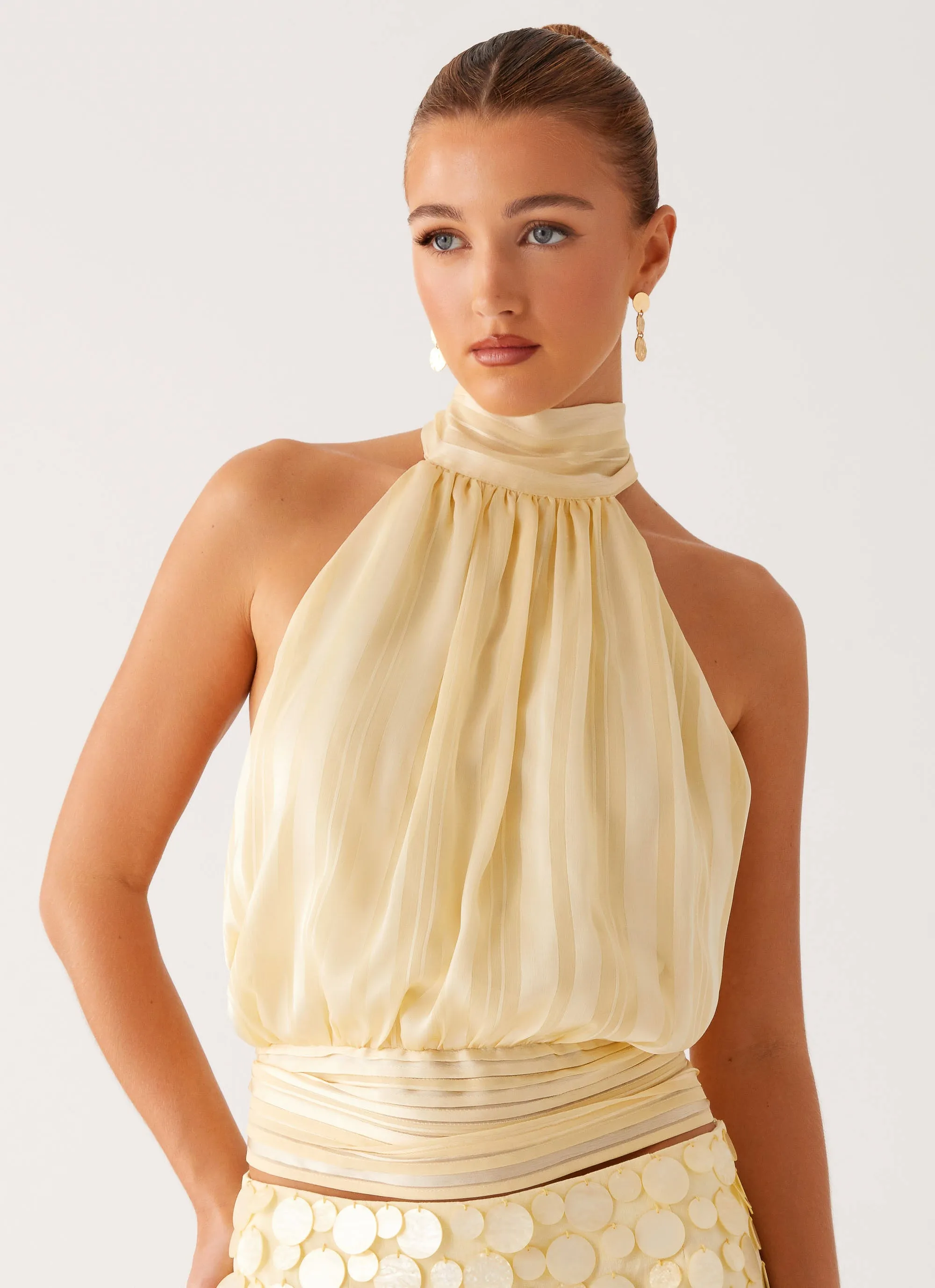 Willow Chiffon Top - Yellow sold by Peppermayo product image thumbnail 2