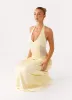 Ambre Mesh Panel Maxi Dress - Yellow sold by Peppermayo