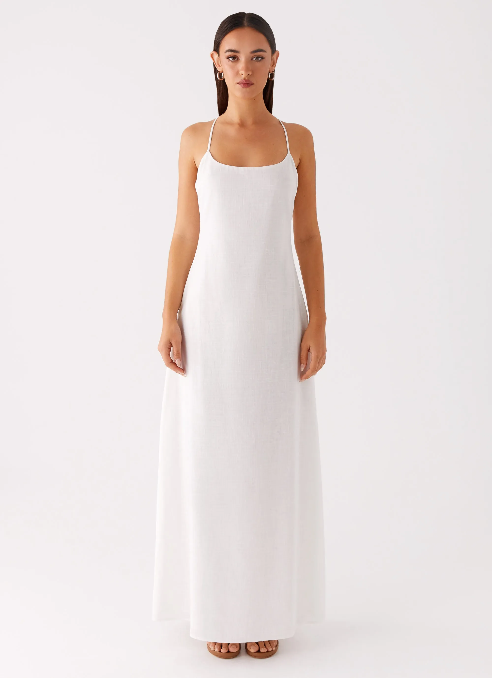 Madeleine Scoop Neck Maxi Dress - Off White sold by Peppermayo product image thumbnail 3