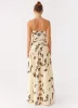Rhea Ruched Maxi Dress - Buttercream Bliss sold by Peppermayo