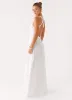 Kiana Halter Maxi Dress - White sold by Peppermayo