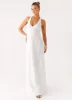 Kiana Halter Maxi Dress - White sold by Peppermayo