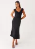 Role Model Maxi Dress - Black Polka Dot sold by Peppermayo