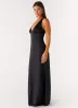 Desi Halterneck Maxi Dress - Black sold by Peppermayo