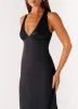 Desi Halterneck Maxi Dress - Black sold by Peppermayo