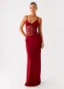 Envy Maxi Dress - Maroon sold by Peppermayo
