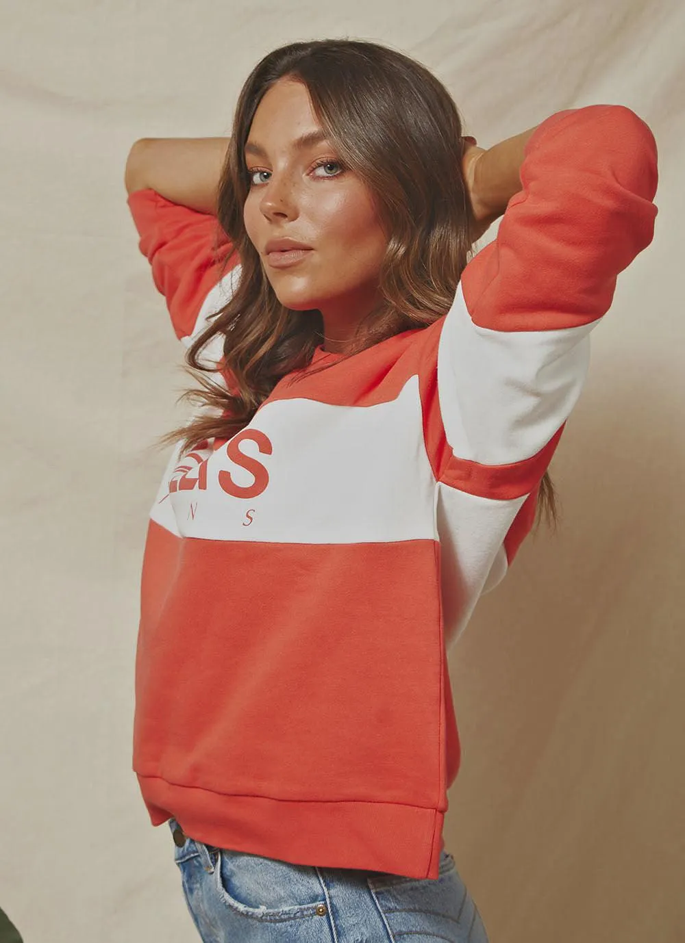 Logo Split Sweater - Faded Red sold by Peppermayo product image thumbnail 4