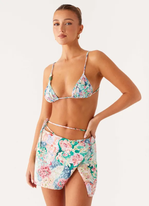 Miradelle Wrap Mini Skirt - Santorini Floral made by Peppermayo