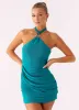 Henrietta Mini Dress - Turquoise sold by Peppermayo
