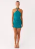 Henrietta Mini Dress - Turquoise sold by Peppermayo