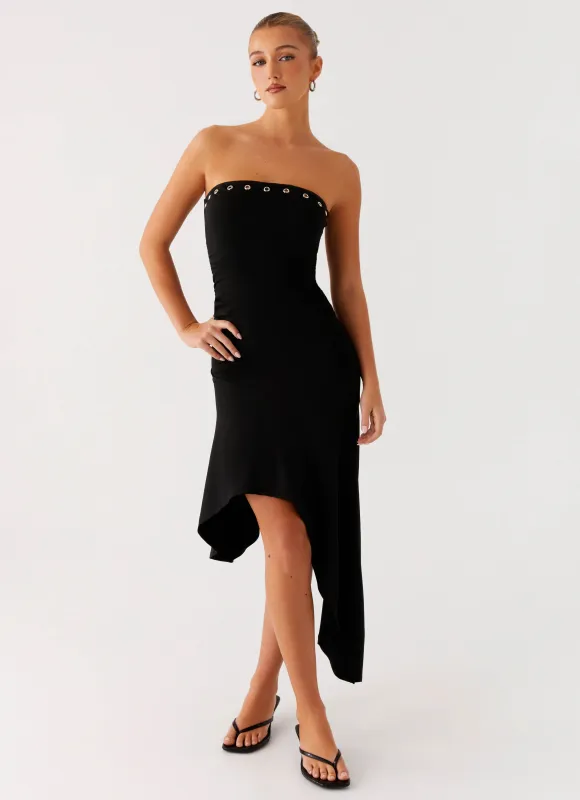 Unapologetic Midi Dress - Black sold by Peppermayo