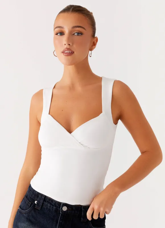 Rosier Top - White sold by Peppermayo