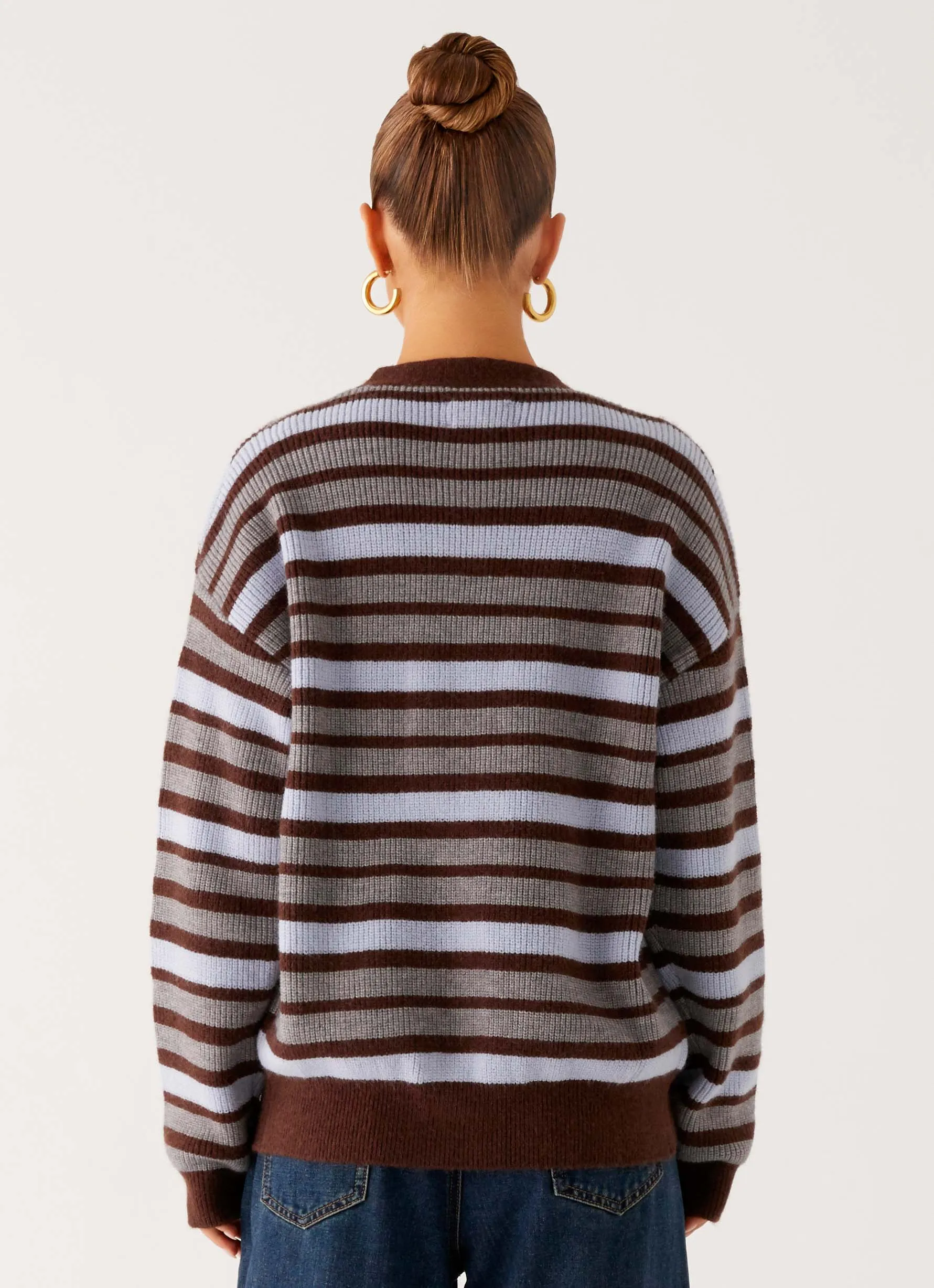 Charlie Oversized Cardigan - Tawny Stripe sold by Peppermayo product image thumbnail 4