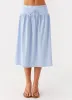 Silver Tides Midi Skirt - Blue sold by Peppermayo