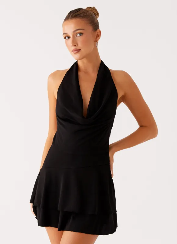 Feel Good Mini Dress - Black sold by Peppermayo