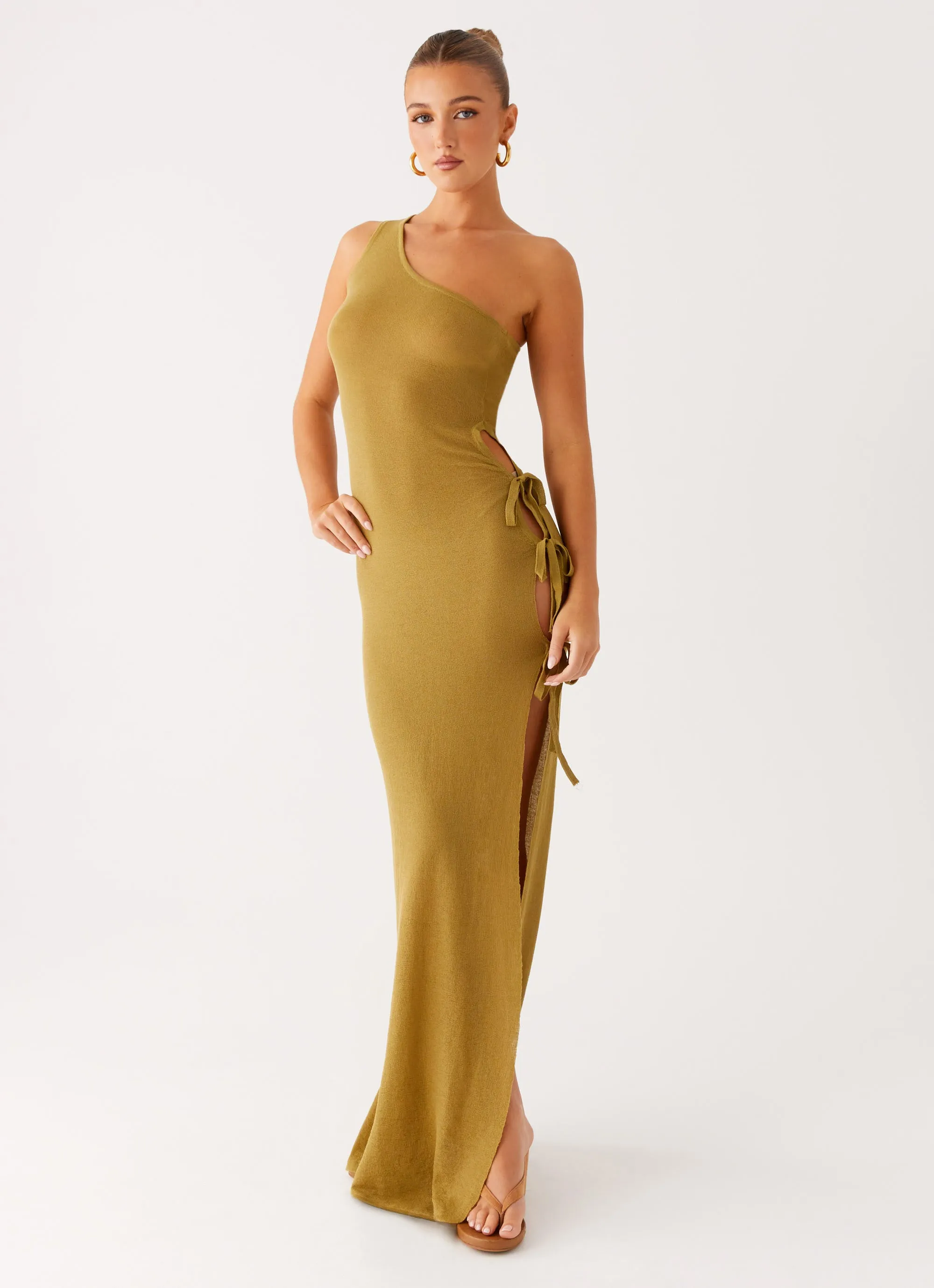 Zarnella Maxi Dress - Lime sold by Peppermayo