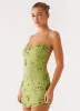 Vietta Sequin Cami Mini Dress - Lime sold by Peppermayo