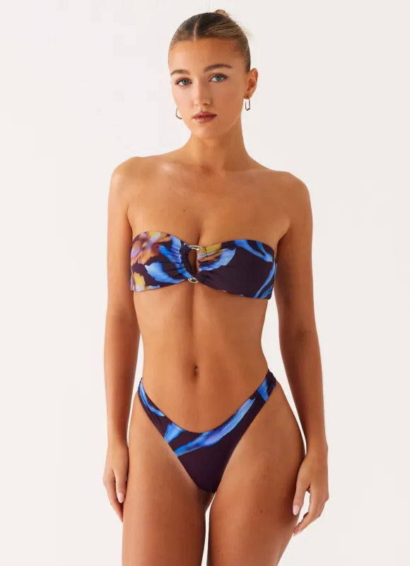 Cuba Bikini Bottoms - Dark Floral sold by Peppermayo