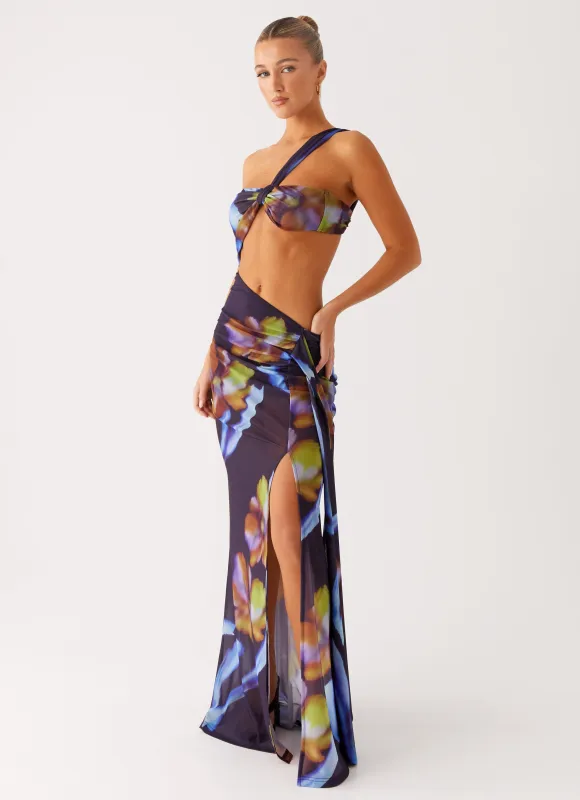 Costa Rica Maxi Dress - Dark Floral sold by Peppermayo