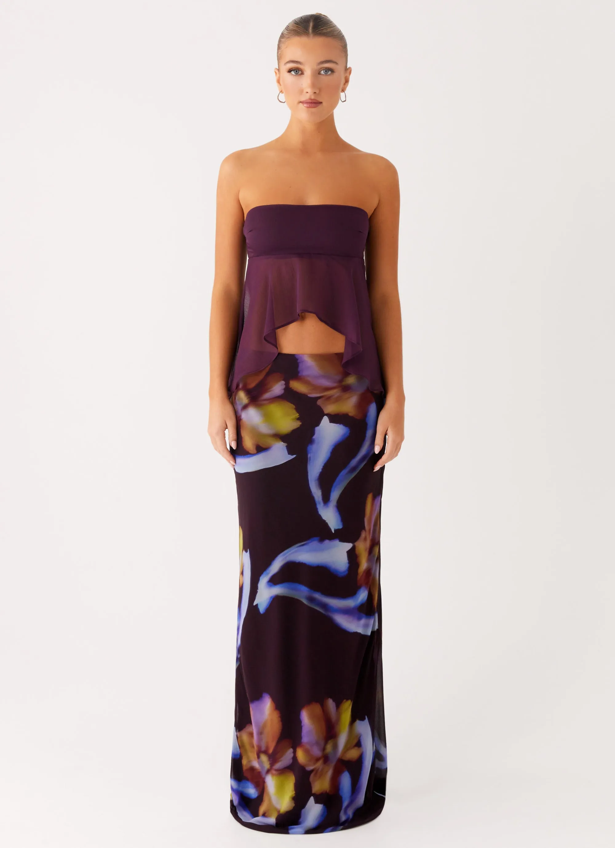 Barbados Maxi Skirt - Dark Floral sold by Peppermayo product image thumbnail 5