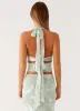 Radiate Halterneck Top - Sage sold by Peppermayo