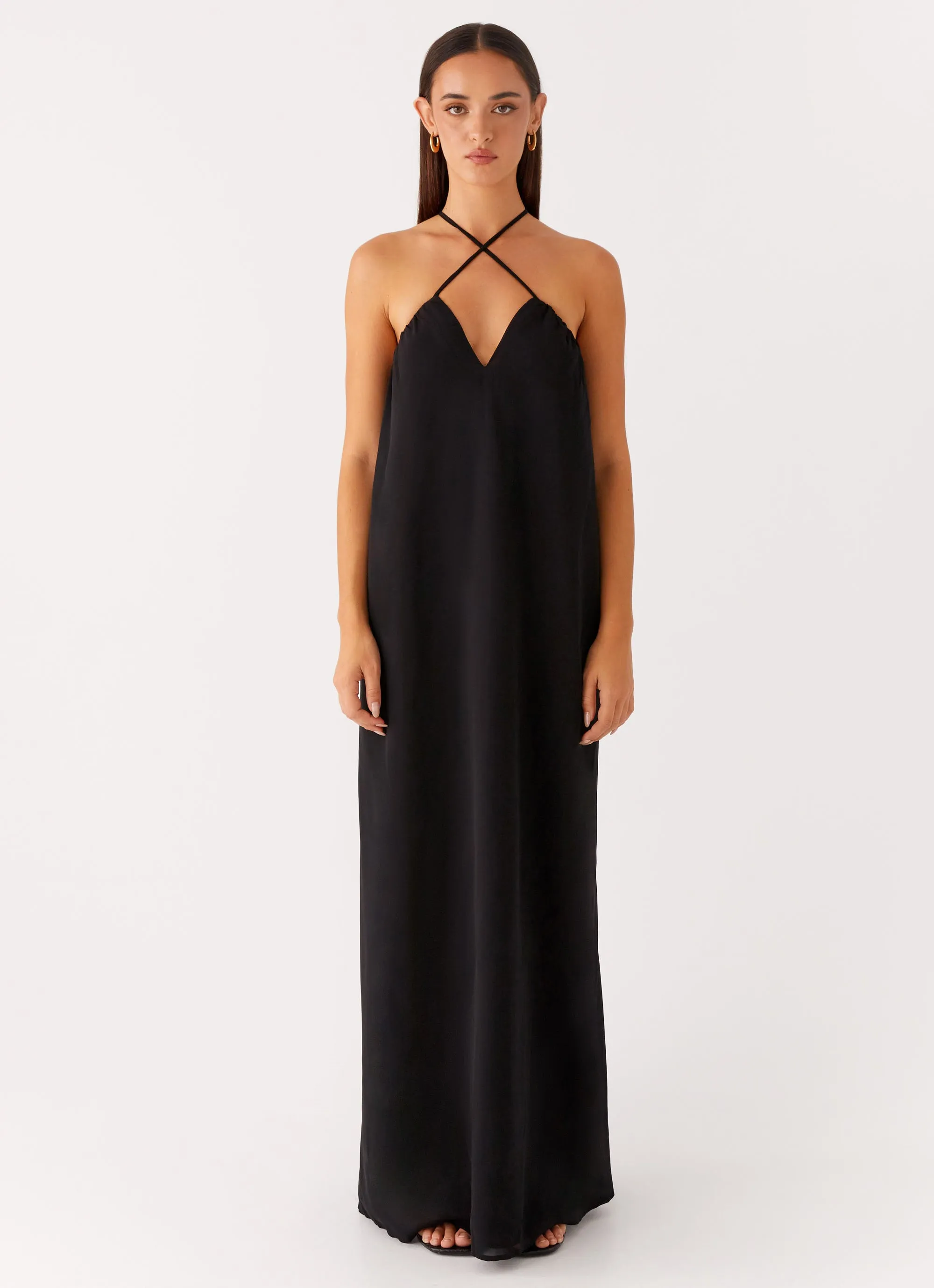Saba Maxi Dress - Black sold by Peppermayo