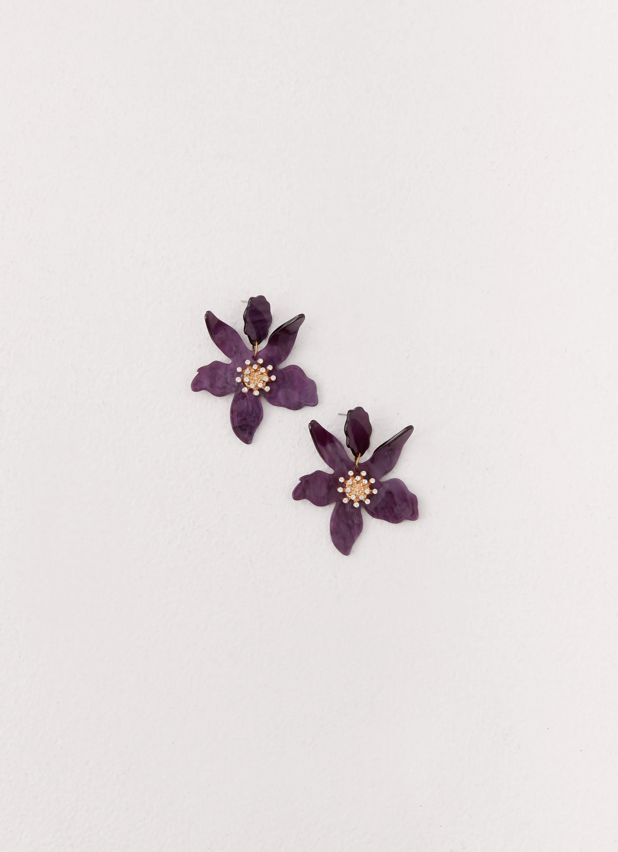 Siesta Flower Earrings - Purple sold by Peppermayo product image thumbnail 2