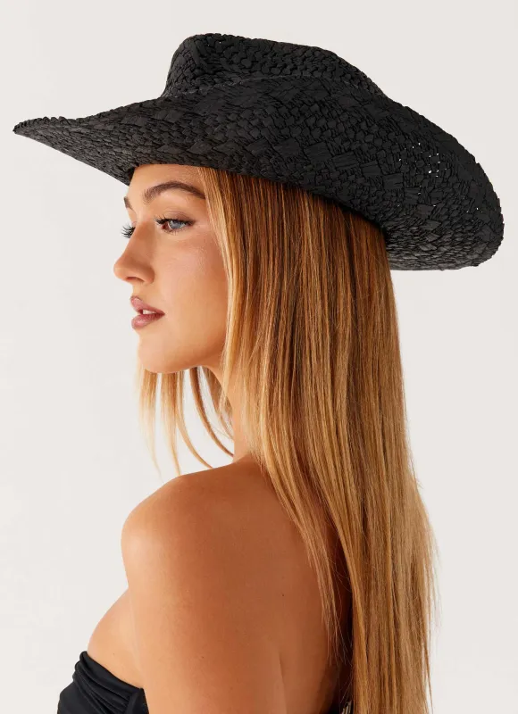 Storm Cowboy Hat - Black sold by Peppermayo